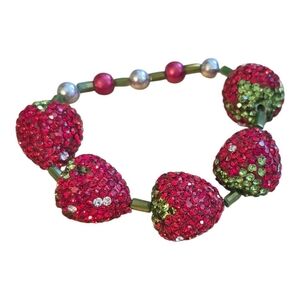 Strawberry Beaded Bracelet Kids Size